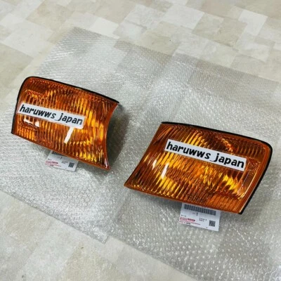 OEM Toyota Chaser JZX100 Front Turn Signal Lamp Lens RH LH Set Genuine JDM New - Image 1 of 4