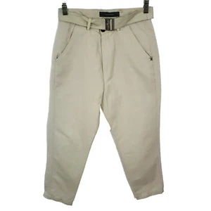 Twentysixseven Kids Pants Tapered Boys Size12 Beige Pockets Belted Made In Italy - Picture 1 of 12