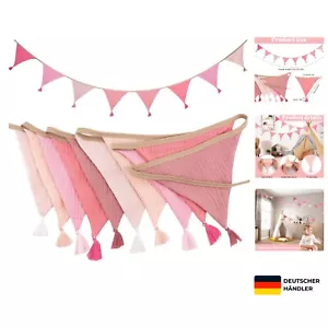 2.6m Muslin Baumwoll-Girlande für Kinderzimmer – Dekoration für Anlässe - Bild 1 von 10