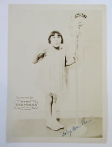 SIGNED Baby Rose Marie 5x7" Vintage Picture AUTOGRAPHED NBC Photo Child Singer - Picture 1 of 2
