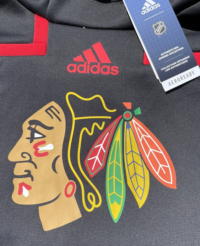 adidas Mens Blackhawks Under The Lights Hoodie Size XXL XLarge Gi5274 Retail
