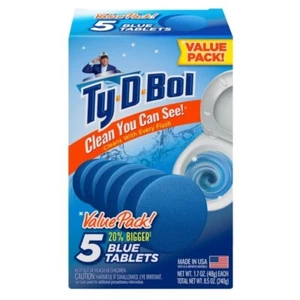 Ty-D-Bol Bleach Free Tablet Toilet Bowl Cleaners, 5 tablets - Picture 1 of 3