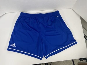 Adidas Climalite Fußballshorts WM M marineblau mit weißen Streifen sportlich Laufen gebraucht, in einwandfreiem Zustand - Bild 1 von 8