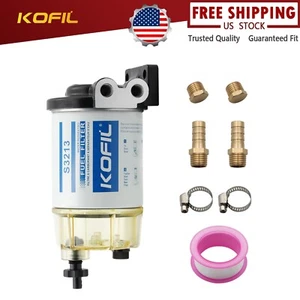 S3213 Boat Fuel Water Separator Marine for Mercury Yamaha Outboard 10 Micron US - Picture 1 of 10