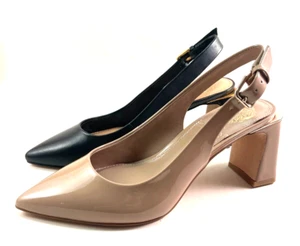 Vince Camuto Hamden Leather Mid Heel Pointed Toe Slingback Pump Choose Sz/Color - Picture 1 of 21