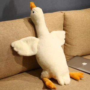 New Big Duck Stuffed Plush Toys Soft Cushion Goose Animal Doll Sleeping Pillow - Picture 1 of 10