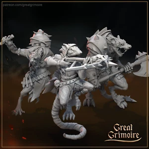 The Mouse Army - D&D Rats, Monsters, Alchemist, Breserker, Marksman - 3er Set - Bild 1 von 4