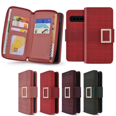 Sera Zipper Wallet Case for Samsung Galaxy A54 A32 A24 / A53 A33 A23 A13 - Image 1 of 4