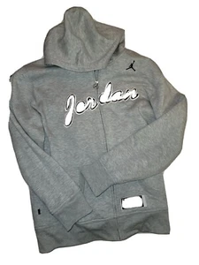 Jordan Size XL(20) Youth Gey Athletic Full Zip Hoodie Sportswear Jacket - Picture 1 of 5