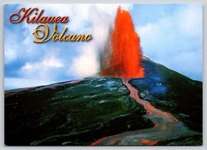 Postal Volcán Kilauea Erupción Recuerdos del Parque Nacional Volcán Hawaii - Imagen 1 de 2