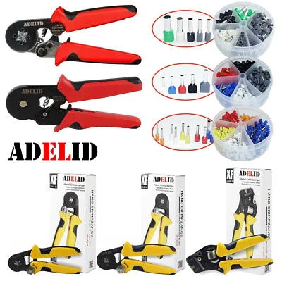 ADELID® Crimpzange Aderendhülsenzange Quetsch Presszange für Aderendhülsen Kabelschuhe