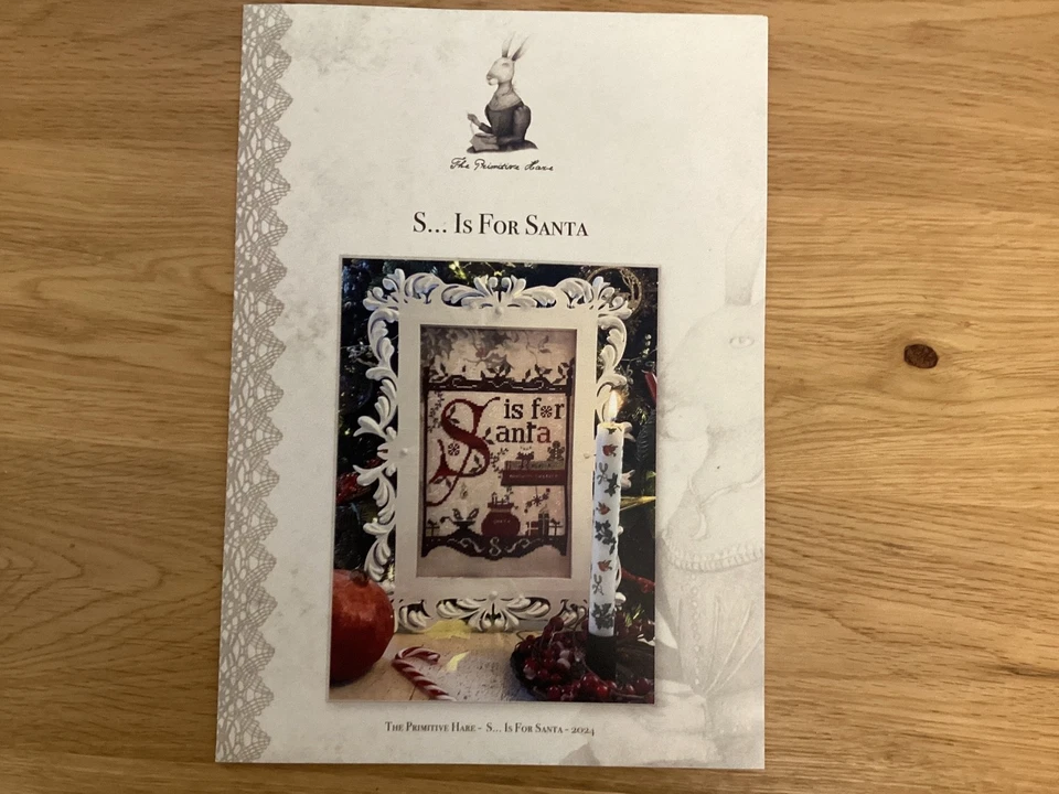 S is for Santa 132x101st.Cross Stitch Chart  By The Primitive Hare - Image 1 of 1