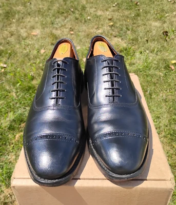 Allen Edmonds Fifth Avenue 10.5D Black Oxfords USA Leather Soles EUC $425 - Image 1 of 4