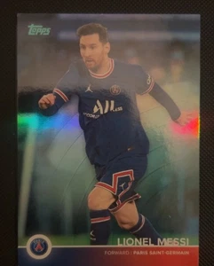 2021-22 Topps Paris Saint-Germain Team Set Aqua Foil 75/75 Lionel Messi #18 - Picture 1 of 2