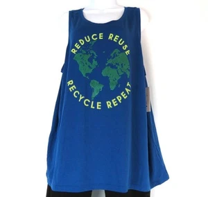 Athletic Works Women's Sz 2XL (20) Graphic Tank Reduce Reuse Recycle Earth Logo - Picture 1 of 6