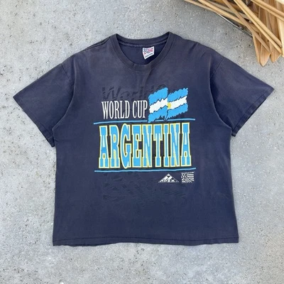 Vintage 1994 World Cup Argentina Faded Apex Cup Soccer Graphic T-Shirt - Image 1 of 4