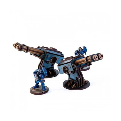 4Ground Terrain Defensive Lines - Defense Guns, Blue (Pre-Painted) Pack New - Image 1 of 2