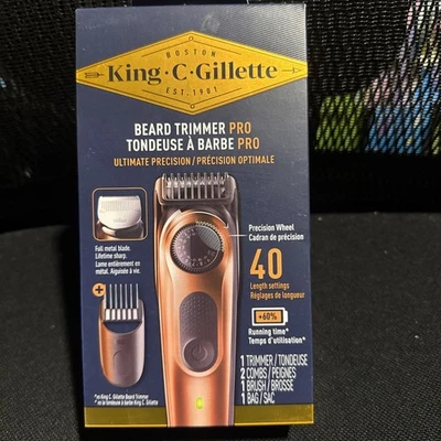 New King C. Gillette Beard Trimmer Men Cordless Rechargeable Electric Razor Open - Image 1 of 4