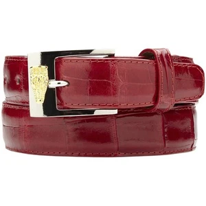 Belvedere Men's Red Alligator Belt - Picture 1 of 2
