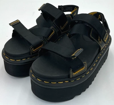 Dr. Martens Kimber Women's Size 7 Black Leather Sandals NWOB - Image 1 of 4