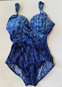 Miraclesuit Sirene Einteiler in Paka Mayan 6566217 US 14 Neu mit Etikett blau/schwarz - Bild 1 von 14