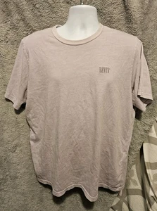 Levi's Men's T-Shirt Size Large Purple Short Sleeve, Crew Neck, Lavender Cotton - Picture 1 of 11