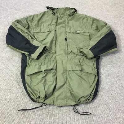 Nautica Competition Jacket Mens Large Green Black Mesh Lined Utility NX4000 - Image 1 of 4