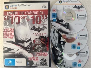 Batman Arkham City GAME OF THE YEAR EDITION - PC - All 3 Discs - Free Postage! - Picture 1 of 5