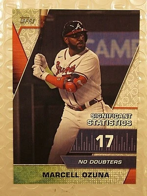 2021 TOPPS #SS-15 MARCELL OZUNA SIGNIFICANT STATISTICS PLATINUM PARALLEL 38/70 - Image 1 of 2
