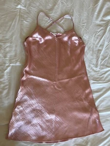 Victorias Secret VS Satin Night Gown Women XS Pink Delicate Slip Dress Chemise - Picture 1 of 10