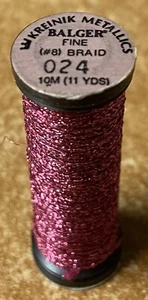 Kreinik #8 Fine Braid Metallic Choose Your Colors 10m  NEW - Picture 1 of 134