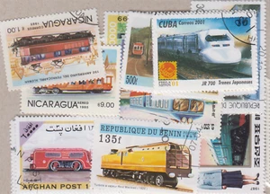 TRENES - 50 SELLOS DE TEMAS DIFERENTES!!! ENVÍO GRATIS - Imagen 1 de 1