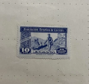 Spain( Espana) 1944 value on the stamp 10 Cts Sin valor Postal , Cartero Rural - Picture 1 of 6