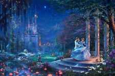 Thomas Kinkade Cinderella Dancing in the Starlight SN Paper 18x12