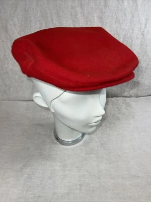 Vintage Pendleton Red Hat Wool Newsboy Cabbie Flat Driving Cap - Image 1 of 4