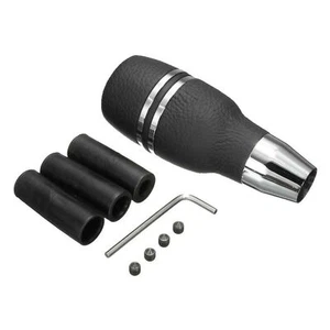 Black Automatic Gear Stick Shift Knob Shifter Lever Aluminum Fit For Car Set New - Picture 1 of 8