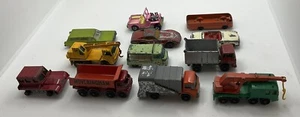 Vintage 1960s Lesley Matchbox Cars Made In England (lot of 12) Trucks Farm - Picture 1 of 15