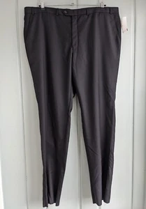 Lauren Ralph Lauren Mens 44W Dress Pants 100% Wool Black Unhemmed LRL 45x36 - Picture 1 of 11