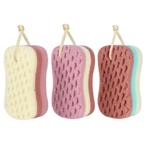 3Pack Soft Bath Body Shower Sponge Exfoliator Dead Skin Remover w/ Hanging Hooks - Picture 1 of 6