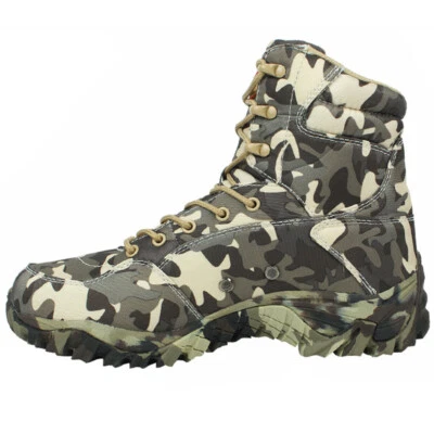 Ejército Militar Hombres Botas Invierno Con Cordones Impermeables Exterior Zapatos Transpirables Foto 1 de 4