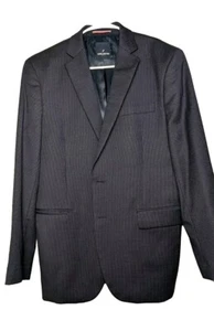 Daniel Hechter Blazer 40R Wool Blue Pinstripe Suit Jacket Business Sport Coat - Picture 1 of 24