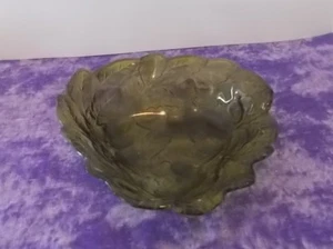 Indiana Avocado grün Glas Weinblätter Süßigkeiten/Snack Schale - Bild 1 von 8