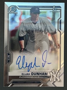 2021 Bowman Chrome - Prospect Autographs Refractor #CPA-ED Elijah Dunham