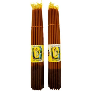 2 X 33 Velas de Cera de Abejas Naturales de Jerusalén 9" Velas de la Iglesia Bendita - Imagen 1 de 6