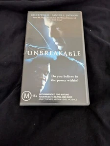 Unbreakable (VHS, 2000) Bruce Willis, Samuel L. Jackson - Picture 1 of 1