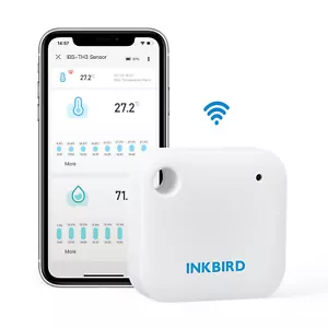 INKBIRD WiFi Hygrometer Temperature Humidity Sensor IBS-TH3 Data Logger New C/F - Picture 1 of 11