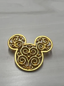 Mickey Mouse Gold Filigree Pin - Picture 1 of 3