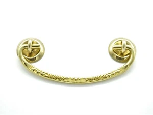 Antique Bail Pull Victorian Pull Furniture Drawer Pull Cabinet Drawer Pull Brass - Picture 1 of 2