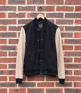 AllSaints Mens MURRAY Wool Leather Varsity Bomber Jacket XS Biker All Saints - Picture 1 of 12