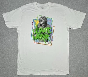 Ultimate Warrior T-Shirt Men’s WWE Wrestling White Neon Size Large NEW - Picture 1 of 6